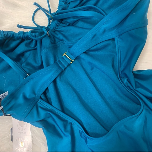 Shade & Shore Plunge Ruched One Piece Swimsuit - Picture 13 of 13